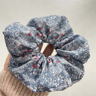 英国liberty草莓小偷利伯缇手工大肠发圈高密棉发饰皮筋头绳