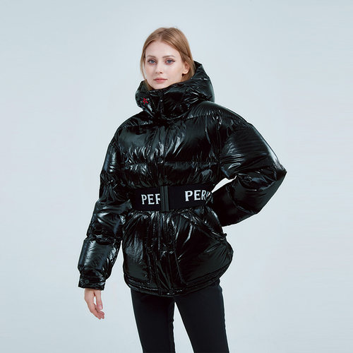 女士双板亮面鹅绒亮面