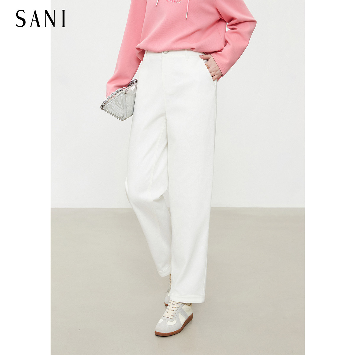 SANI【商场同款】26秋季新款气质通勤牛仔裤女休闲宽松直筒阔腿裤
