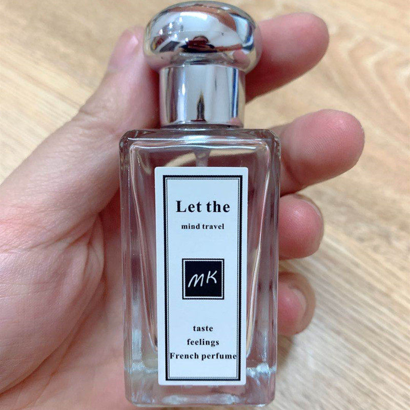 30ML透明立体长方形瓶 银色蘑菇喷雾 贴签分装空瓶