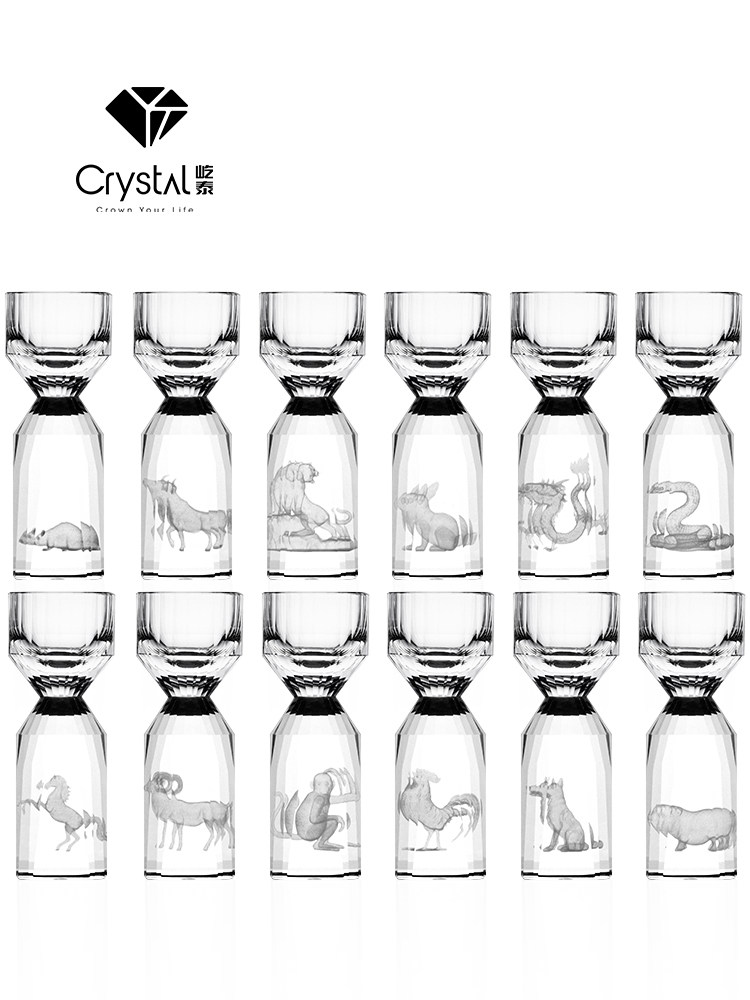 Crystal Shot Glass Set: K9 Grade Faceted Design - Taobao product photo 4