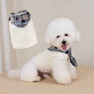 跨境秋冬新款宠物服饰狗狗衣服绅士领带背心猫咪装扮服泰迪小比