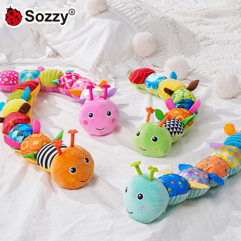 sozzy婴儿安抚音乐毛毛虫玩偶