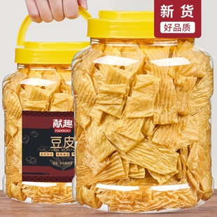 豆皮500g罐装蛋白肉豆皮丝豆花豆腐皮干货豆制品人造肉腐竹凉拌菜