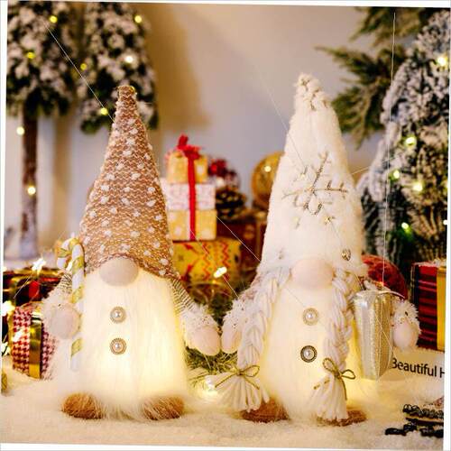 Christmas plush faceless doll with light emitting figure