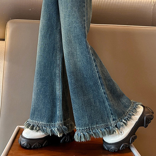 网红爆款流苏阔腿裤洋气