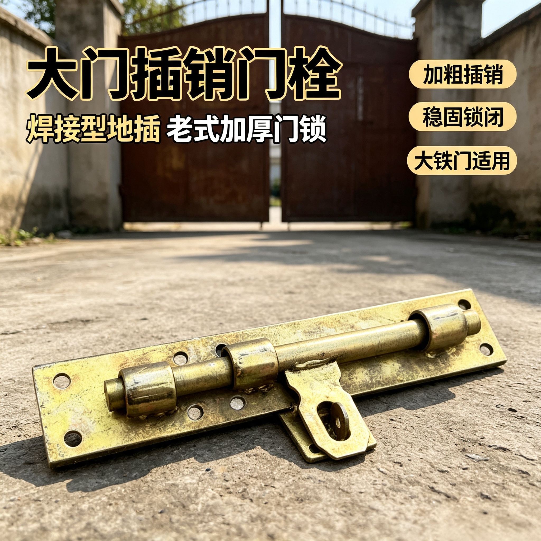 老式门扣锁入户门内反锁门用插销不锈钢门栓老式锁门栓挂锁焊接型