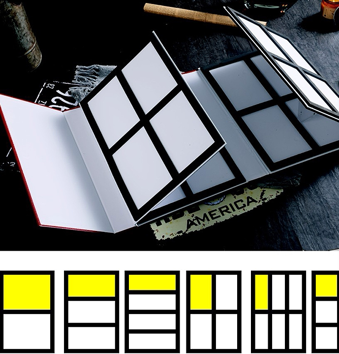 皮面木门色卡本板材展示盒地板座垫选色样板册6面大尺寸现货定制