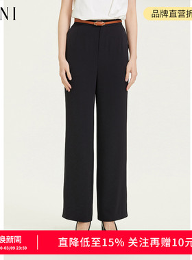 SANI奥莱特卖反季清仓特卖直筒长裤半松紧腰舒适百搭休闲裤女26春