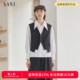 马甲外套两件套叠穿高级感套装 翻领衬衫 女 两件套装 SANI商场同款