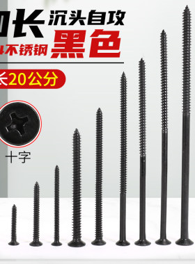 黑色304不锈钢沉头自攻螺丝
