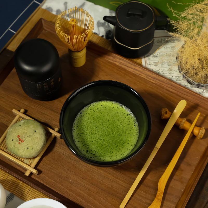 九宇径山抹茶粉套装宋代点茶茶宴纯抹茶道级国标抹茶礼盒送礼