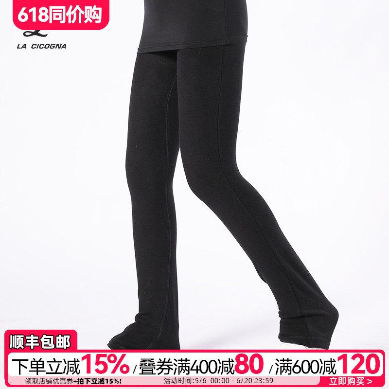 花样滑冰抓绒加厚保暖训练裤弹力滑冰裤男童加档溜冰裤花滑包鞋裤