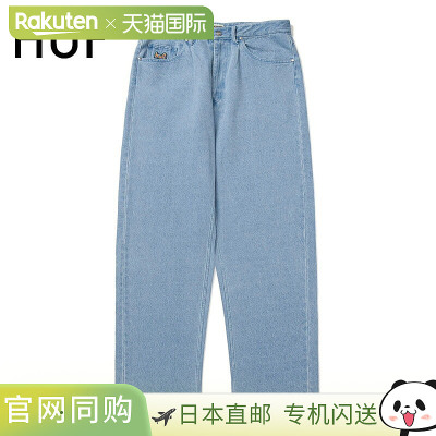 日本直邮HUF Cromer 长裤浅蓝色宽松牛仔裤滑板/街头服饰热门男士