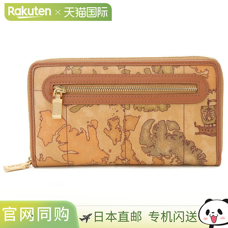 日本直邮Prima Classe 长钱包地图图案W028 6000 米色（0010 自然