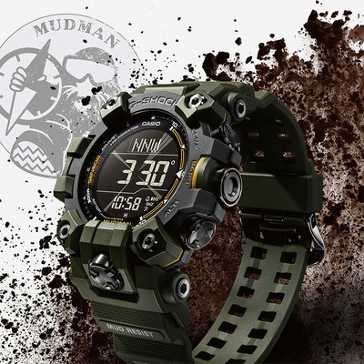 G-SHOCK卡西欧MUDMAN泥人系列多功能太阳光波手表极端环境GW-9500