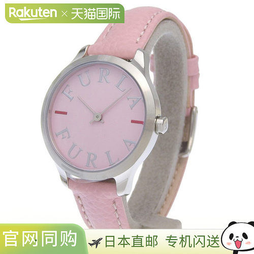 日本直邮Furla 女士腕表不锈钢 x 皮革表带粉色LIKE LOGO32毫米山