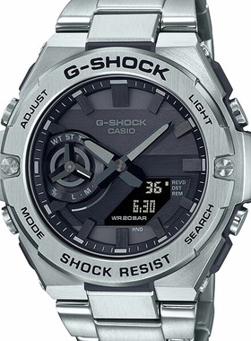 CASIO卡西欧男士运动手表GST-B500D-1A1JF防水G-SHOCK太阳能石英