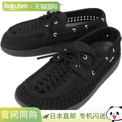日本直邮Malibu Sandals Skipper 船鞋黑色/黑色MS31-0007