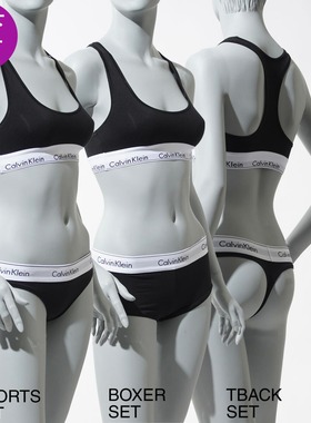 Calvin Klein CK文胸短裤上下套装女士内衣全棉多款正品直邮f3785
