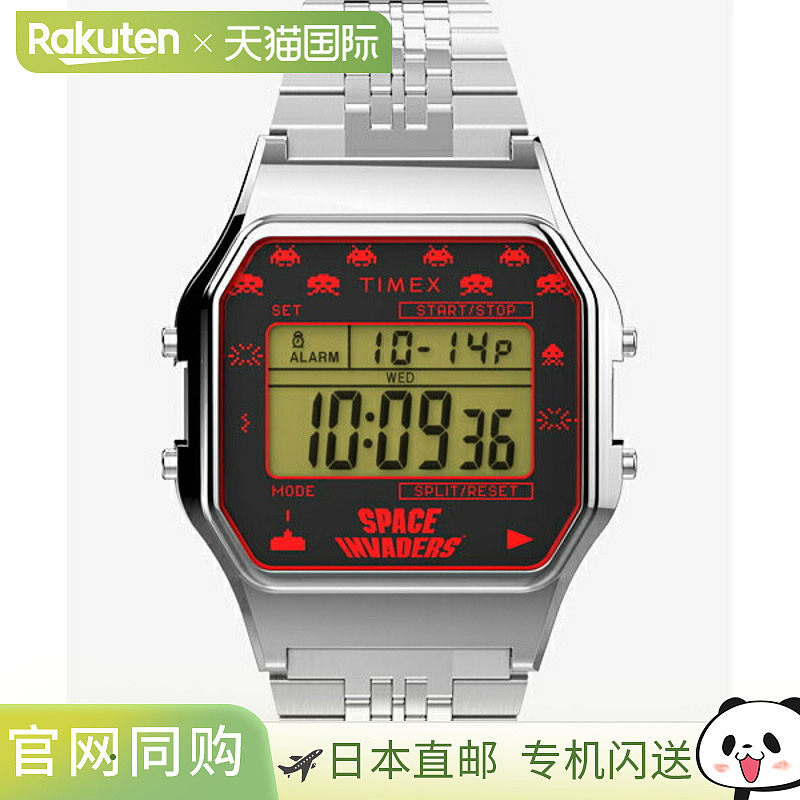 日本直邮TW2V30000 TIMEX 太空侵略者银色男士手表