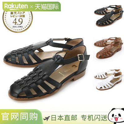 日本直邮PASCUCCI 女士廓尔喀凉鞋时尚 838 Foulard Nero 带绑带
