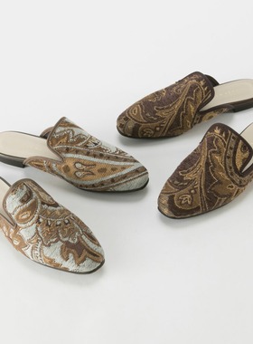 IMSENTIR女鞋穆勒鞋一脚蹬拖鞋Petancobabouche 21472正品新棕色