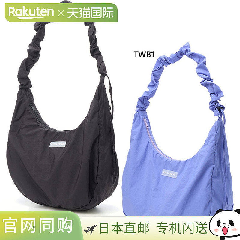 日本直邮Billabong 女士托特包 BG013932 圆形肩带 黑色/蓝色图片