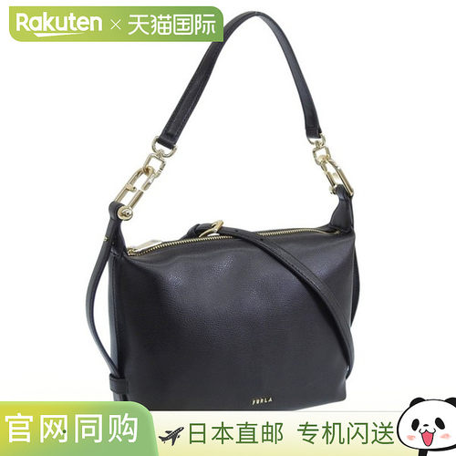 日本直邮Furla 女士单肩包皮革黑色FURLA TONIE MINI HOBO WE0087