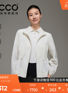 ECCO高尔夫外套女 25新户外防水防晒透气修身软壳衣女EG253J027