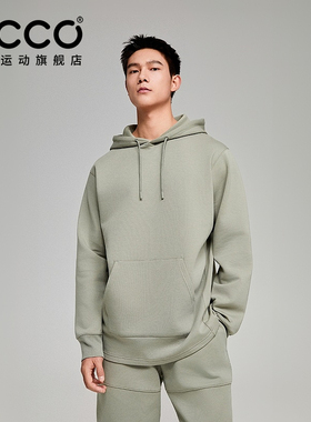 ECCO x NRL联名 26新简约纯色连帽卫衣运动休闲外套男EN253SW002