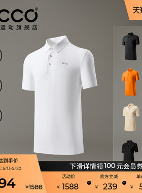 ECCO爱步POLO衫 简约透气休闲男女同款T恤短袖EG251T009