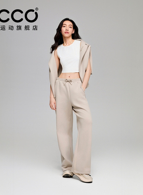ECCO x NRL联名 26新款休闲运动直筒阔腿裤女卫裤女士EN253P019