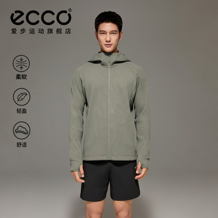 ECCO爱步外套男 26新简约舒适立领连帽防晒华夫格外套男ES261J038