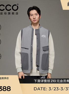 ECCO×白山联名系列 25新轻薄防水外套工装马甲背心男EW253J018M