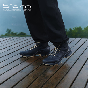 健步BIOMC ECCO爱步运动鞋 高帮防滑跑步鞋 25年新款 800474 男秋