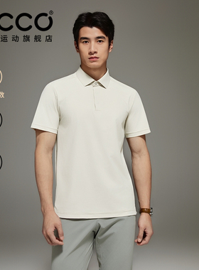 ECCO高尔夫POLO衫男 2026新款夏季亲肤防晒凉感短袖T恤ES263T066M