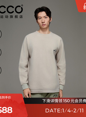 ECCO×白山联名系列25新户外抓绒简约无帽卫衣女外套男EW253SW001