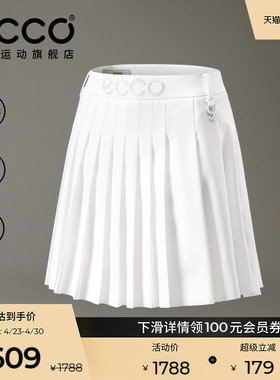 ECCO爱步高尔夫短裙 舒适弹力休闲百褶裙女士EG251SK001