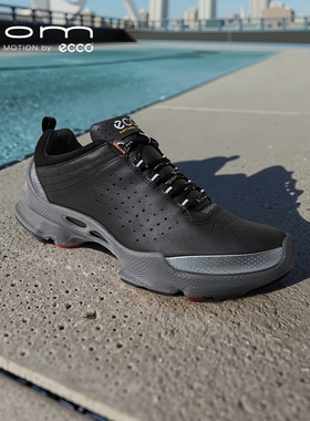 ECCO爱步运动鞋男透气轻便防滑缓震牛皮跑鞋 健步BIOM C 091504