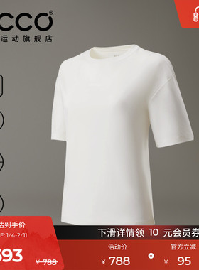 ECCO爱步女款短袖  百搭户外运动休闲宽松T恤女ES251T015