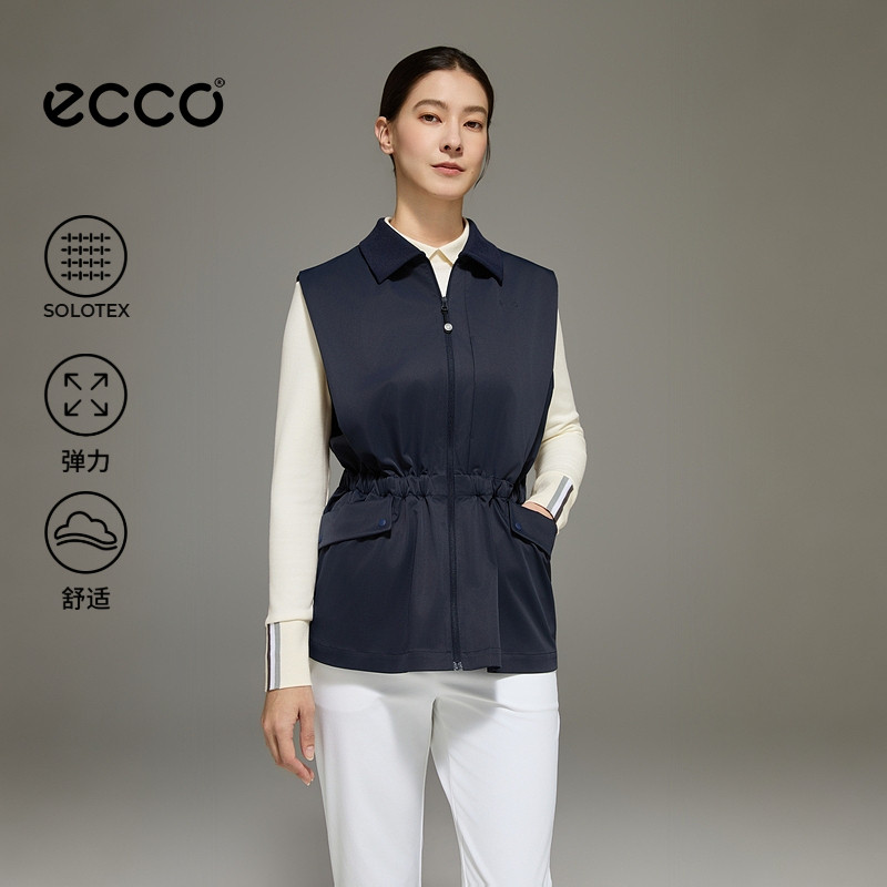 ECCO爱步高尔夫马甲女 26新夏季收腰无袖薄款休闲外套EG263J100F图片