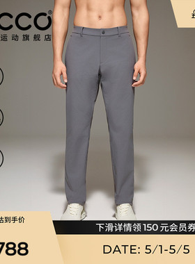ECCO爱步高尔夫裤子男士 简约舒适弹力商务通勤长裤EG261P010M