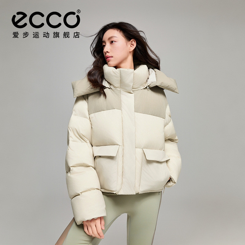 ECCO x NRL联名 26新轻盈蓬松短款羽绒服运动休闲外套女EN253J029,运动服/休闲服装,运动羽绒服,淘宝优惠券,粉丝福利购,淘宝优惠卷