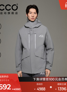 ECCO×白山联名 25新户外轻量羽绒三合一冲锋衣男女同款EW253J015