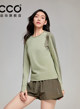 ECCO x NRL联名 26新款简约运动透气T恤女休闲长袖女士EN253T024