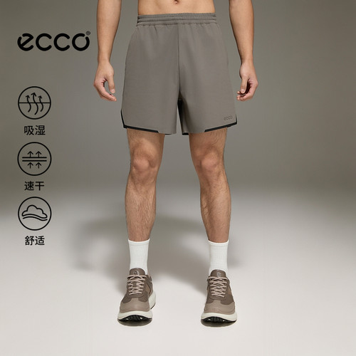 ECCO爱步短裤男款 2026新款夏季运动户外训练吸湿裤子ES263P068M