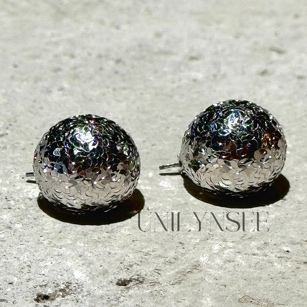 凌溪珠宝｜碎冰冰耳扣S925纯银耳饰轻奢小众高级感送礼港风百搭