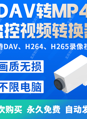 dav转MP4视频格式转换器h264 h265监控录像dat转换MP4工具软件
