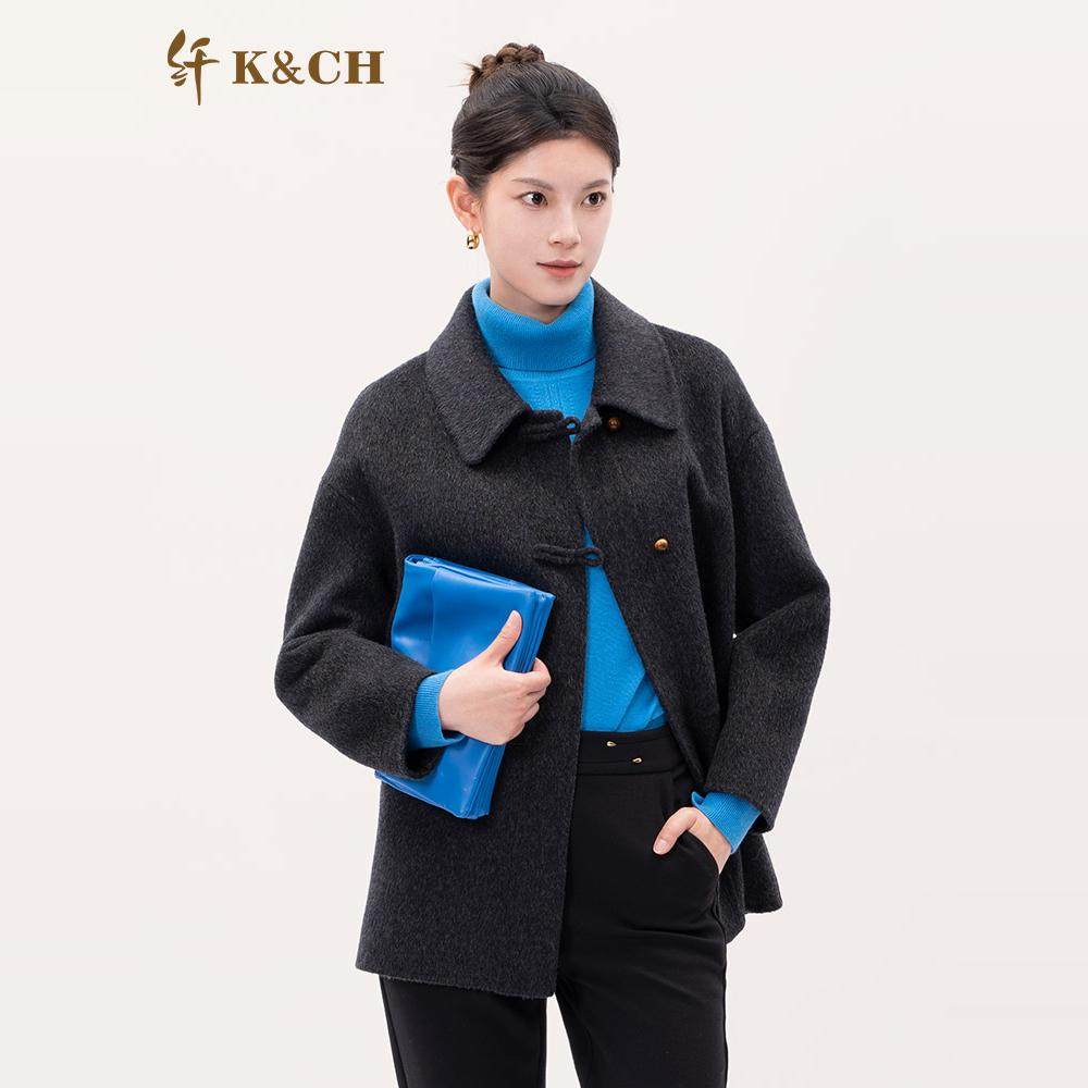 Kamp双面呢羊绒大衣宽松毛呢外套